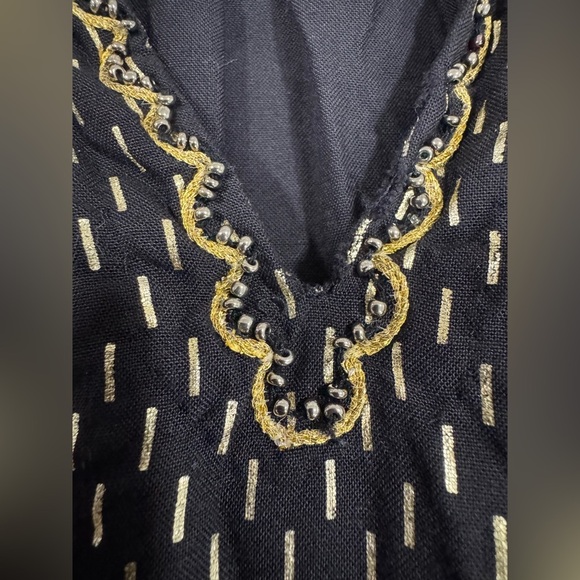 Velvet by Graham & Spencer Milla Gold Printed Peasant Blouse Sz M - Picture 10 of 10